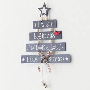 China Wooden Christmas wall-mounted text Christmas decorations decorate window scenes Christmas layout decorative props wholesale