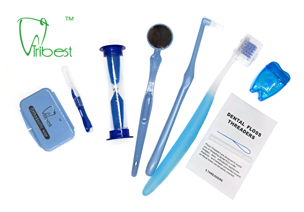 8 In 1 Oral Care Hygiene Orthodontic Cleaning Kit With Toothbrush