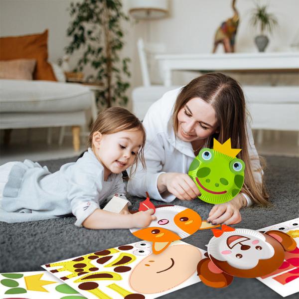 Quality Educational Toys DIY Animal Paper Plate Craft Kits Parenting for sale