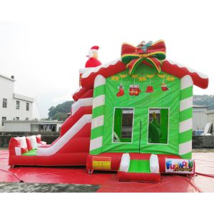 China Hotel Christmas 0.55mm Inflatable Bouncer Slide wholesale