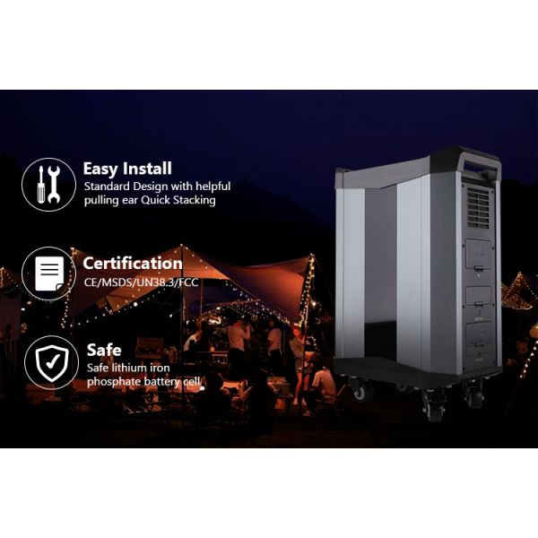 2000w Lithium Ion Phosphate Battery 2515Wh Lifepo4 Portable Energy Storage