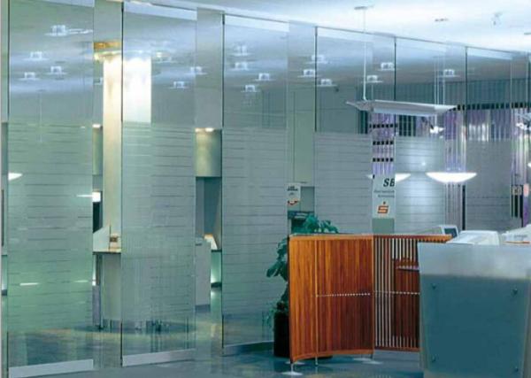 Quality Tempered Glass Partition Wall For Office Room Convenient Operability for sale