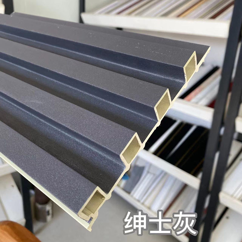 Anti Aging Wood Plastic Composite Fluted WPC Wall Panels Cladding Exterior