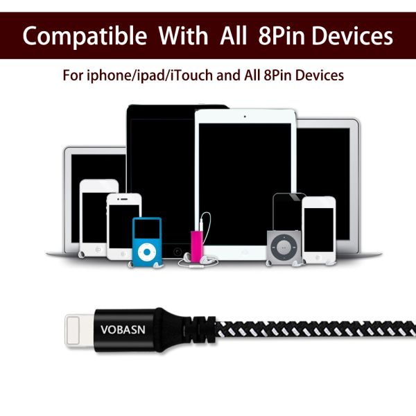 Same Genuine Apple Lightning To USB Cable 1m 3M For Iphone 5 Nylon Braided