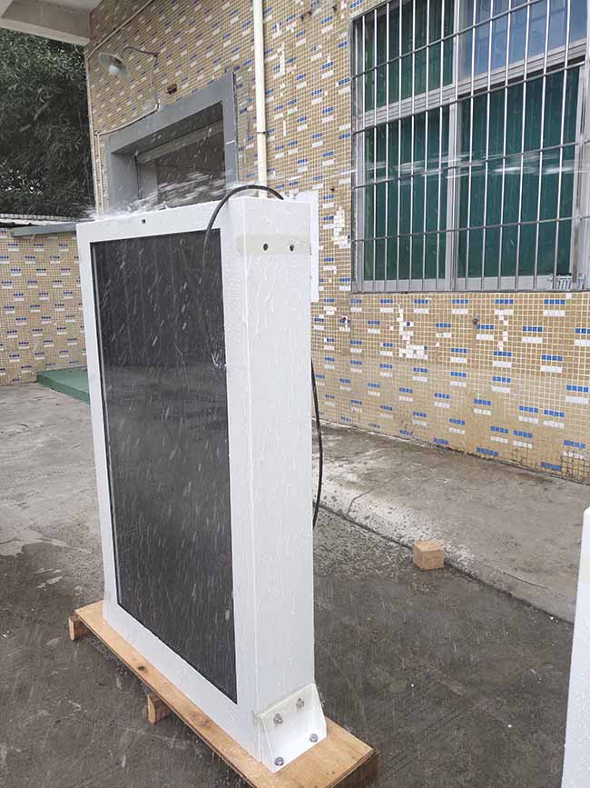 High Brightness 55 Inch Computer LCD Monitor Outdoor Advertising Display Stand Exterior Electronic Message Boards
