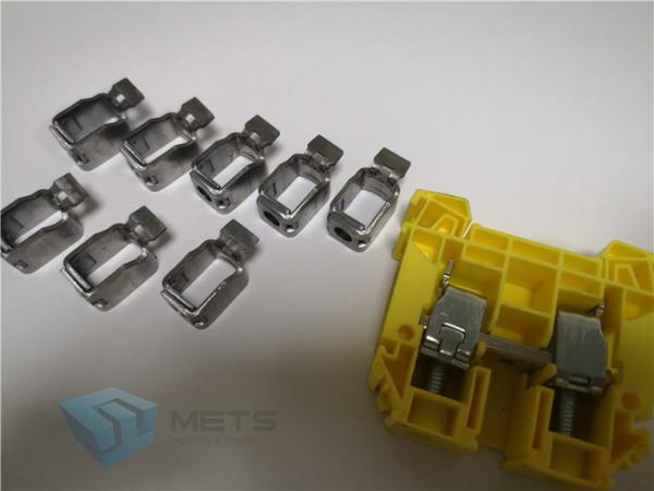 Quality Screw Clamp Metal Stamping Parts Din Rail Terminal Blocks Clamp Connector for sale