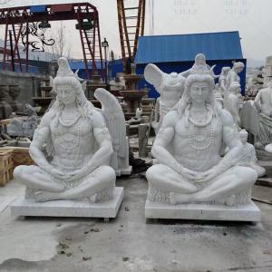 China Marble Lord Shiva Statues Sculpture Life Size Hindu God Statue Indian Religious Outdoor Handcarved Large on sale