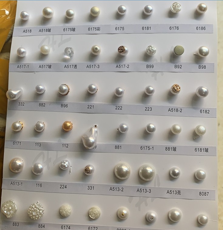 2021 high quality pearl plastic button with shank