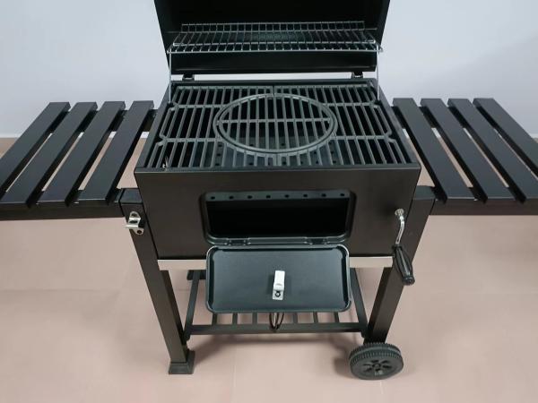 Quality Outdoor 24Inch Movable Foldable Charcoal Barbecue Grill With Motor for sale