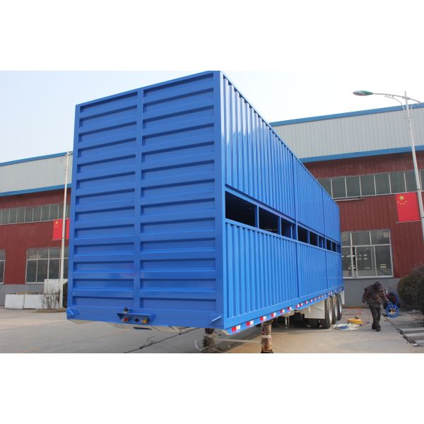 Aluminium Trailer Livestock Carrier Truck Trailer Cattle Fence Semi-Trailer Livestock