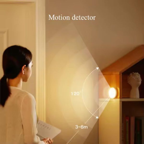 Rechargeable Motion Sensor Night Light With Dimmable Color Temperature