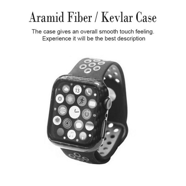 Antifingerprint Glossy Carbon Fiber Apple Watch Case