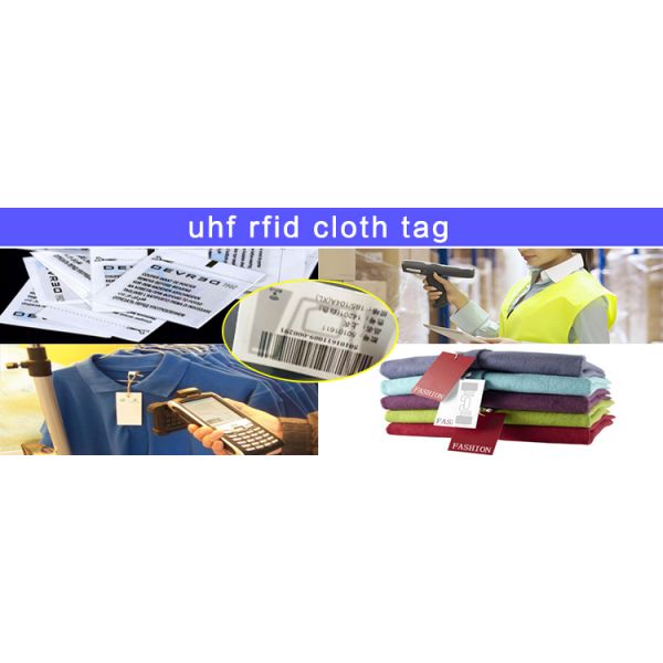 Sewing UHF RFID Clothing Tag Nylon Fabric With Long Range 860-960Mhz