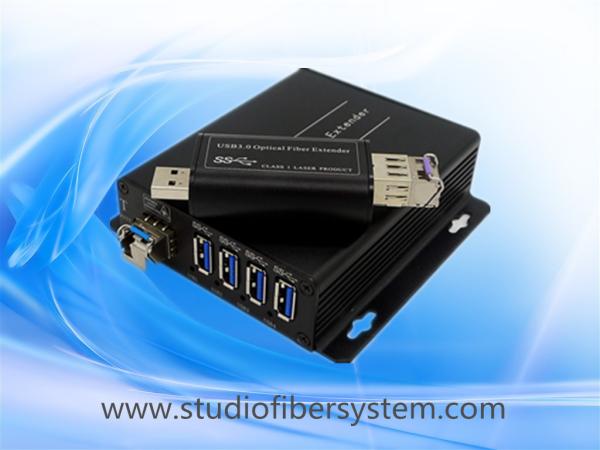 4Port compact USB3.0 over dual or single fiber extender to 250M for USB printer