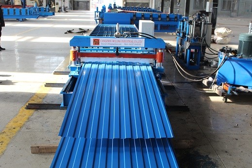 Roofing Sheet Making Machine Roll Forming With 18 Stations Simple Structure
