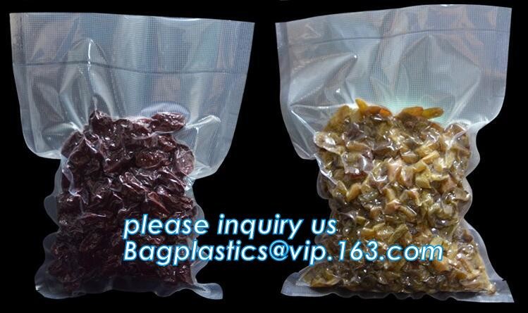 Embossing Resealable Vacuum Food Bags For Household Eco- friendly Texture Vacuum Food Storage Plastic Bag Rolls Moisture
