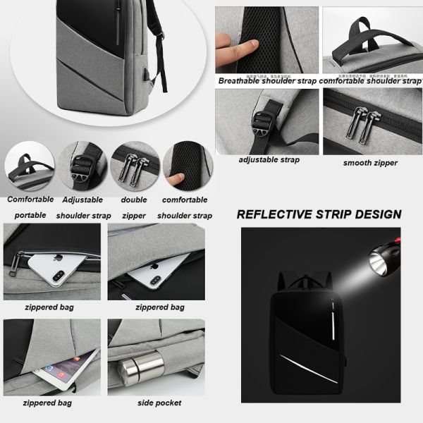 Custom Size Business Designer Backpack 15.6 Inch Teenager Laptop Backpack With USB