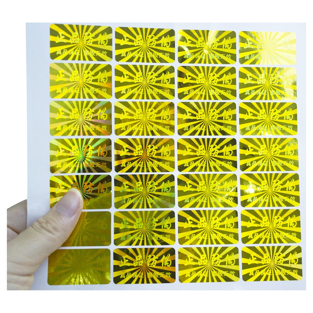 Anti Counterfeit CMYK Color Tamper Evident Security Labels