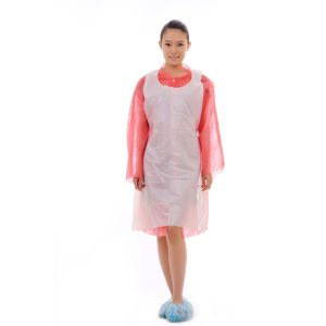 China Embossed Process Economical Friendly Disposable PE Apron Without Sleeves wholesale