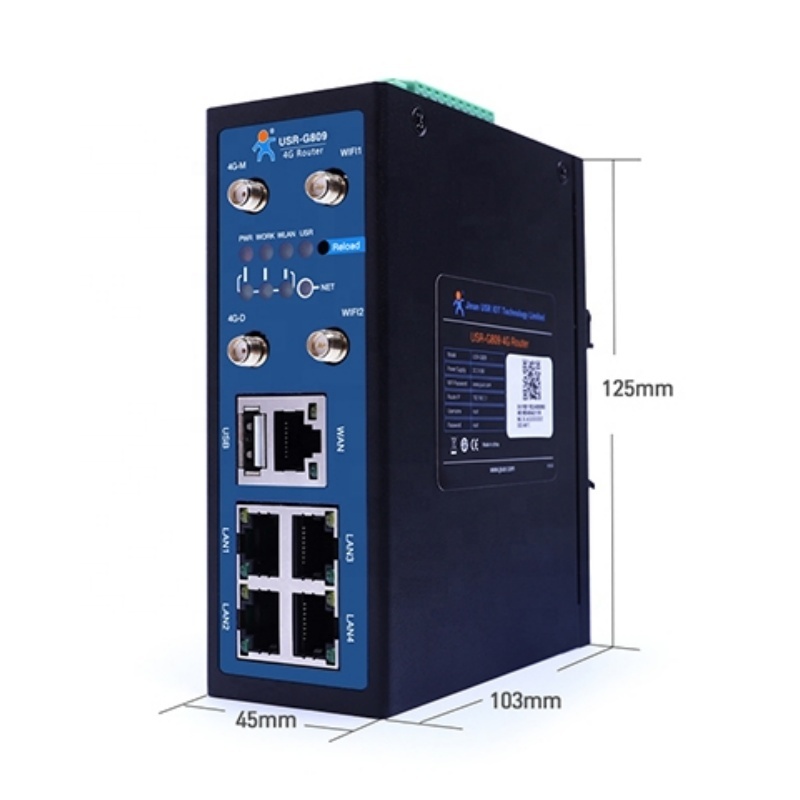 Original USR-G809 Industrial Cellular VPN Router LTE & IO Gateway Router