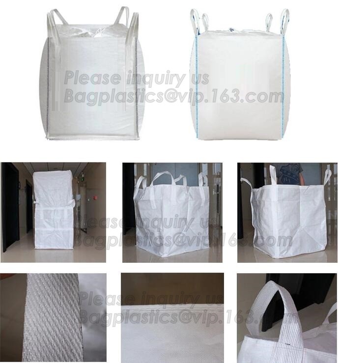 polypropylene woven plastic jumbo bag pp big bag for sand, building material, 500kg-1000kg PP Woven Jumbo Bag Big Bag wi