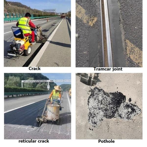 Thermoplastic Asphalt Patch Material For Crack Repairing
