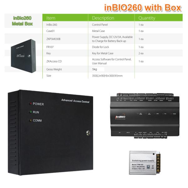 Two Doors Access Control Panel with Power Adapter Box Support Access 3.5