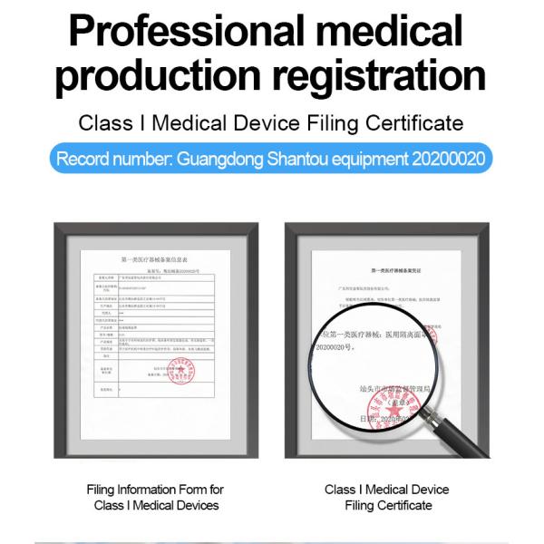 Full Face Medical Isolation Protective Shield Mask Pet Material High Impact Resistance