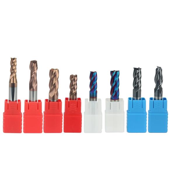 2 Flutes 1/4 Inch Shank Square End Mill Solid Carbide Material High Precision