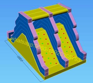 China new design giant double slip n slide inflatable slide wholesale