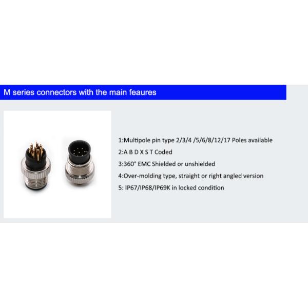 12 Pin Ip67 Ip68 M12 M16 Panel Mount Circular Connector