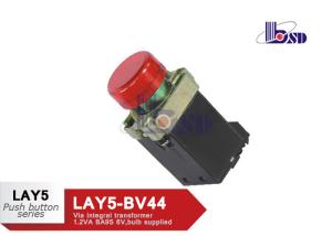 China IP65 Red Led Push Button On Off Switch Via Integral Transformer LAY5（XB2）-BV44 wholesale