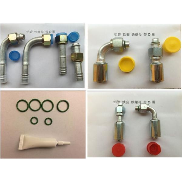 #6 #8 #10 #12 Quick joint with iron jacket2/Straight 45° 90°Shape / auto air conditioning hose fitting
