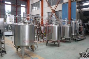Stainless Steel Beverage Mixer Carbonated Drink Production Line With Piston Filling System