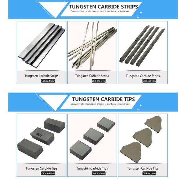 High Corrosive Cemented Tungsten Carbide Tips Medium Particle Certificated