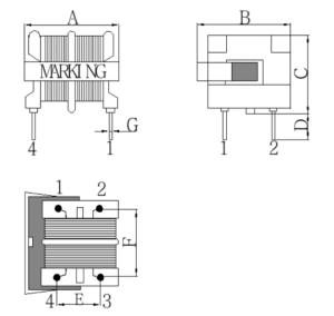 China 98uH UU9.8 DC Common Mode Line Filter Customized wholesale