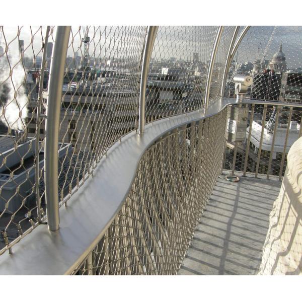 Architectural Metal Wire Mesh Facade Cladding SS Webnet SGS Approved