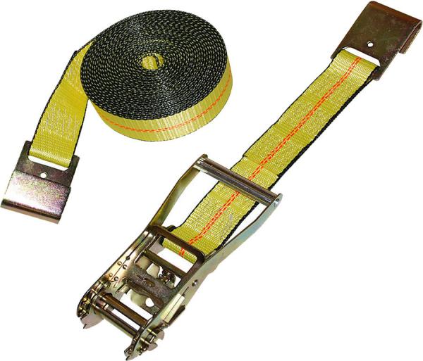 Quality Yellow Ratchet Tie Down With Flat Hook for sale