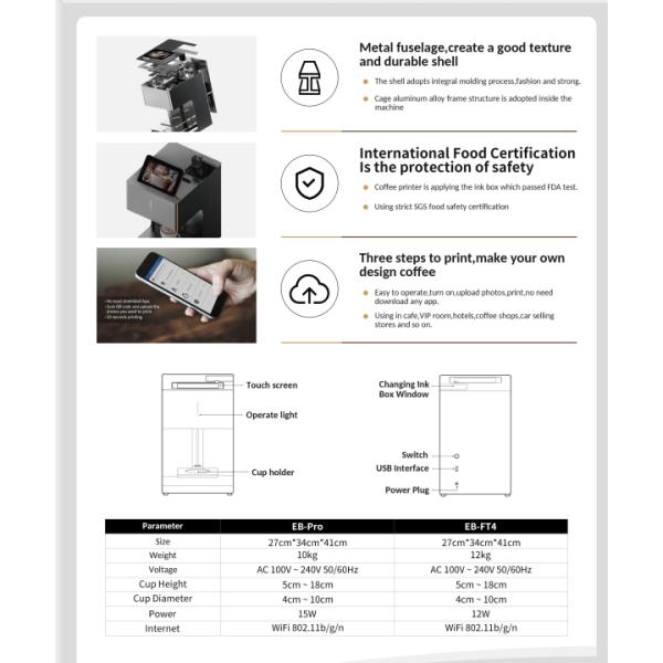 EB-PRO Coffee Self Printing Machine 12 KG For Professional And Accurate Printing