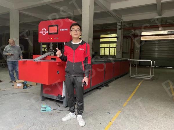 Quality 80Kn Round Steel Tube Hole Punching Machine For Warehouse Storage Shelf for sale