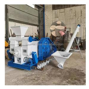 China 30mm Dia Biofuel Wood Sawdust Hydraulic Briquetting Punching Machine with Blue Color wholesale