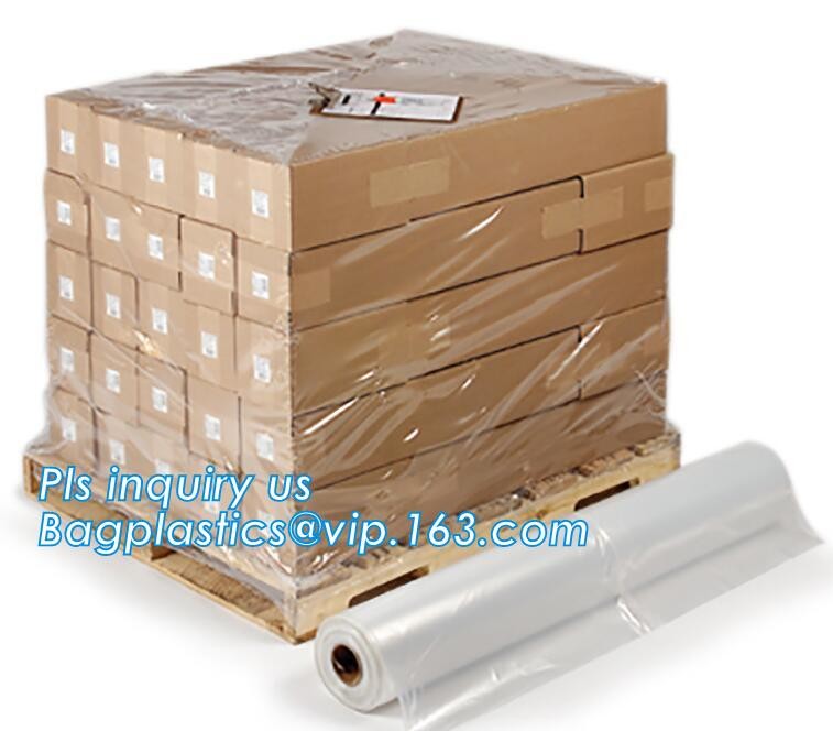 Customized Square Bottom or Side Guesst Plastic Protective Pallet Covers, 4 Mil Dust proof Clear Pallet Covers, BAGPLAST