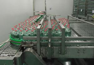 Stable Performance Packing Conveyor Machine , Chain Plate Conveyor For Bottles