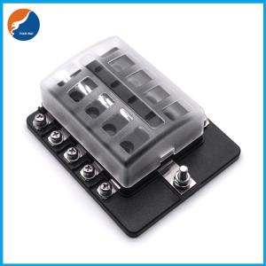China PC Cover Screw 112g Fuse Blocks 10 Way Blade Fuse Box With LED Indicator wholesale