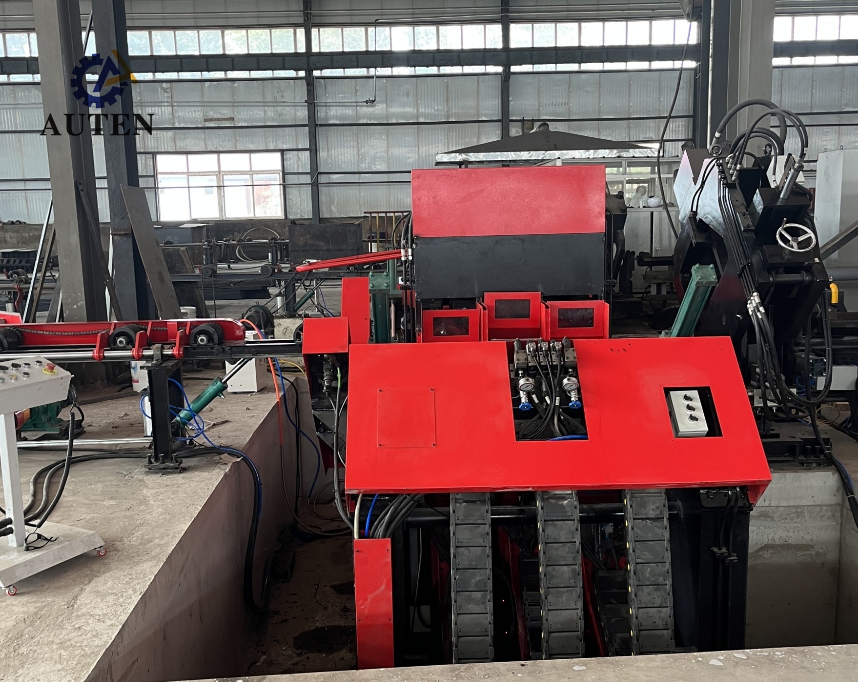 50-330mm Range Of Back Mark CNC Angle Steel Drilling Processing Line 4 Character Groups