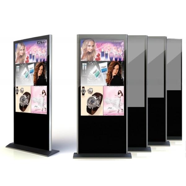 UHD 49" inch floor stand LCD digital wifi signage totem video loop display kiosk