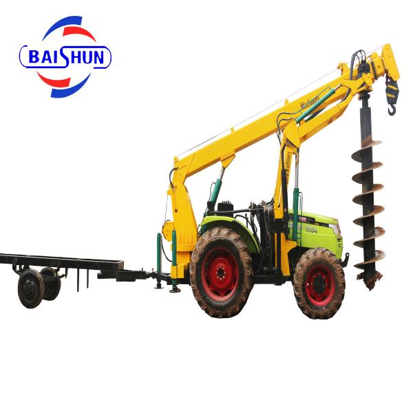 Quality Hydraulic low price vertical post hole digger machine for foundations construction for sale
