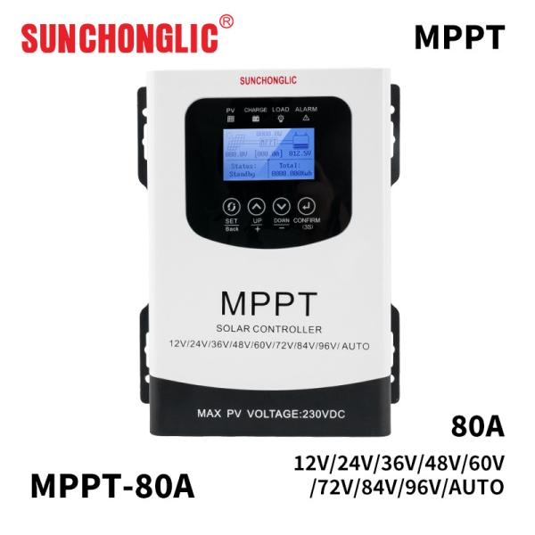 Quality Anticorrosive 230VDC 80A MPPT Solar Charge Controller Discharging Protection for sale