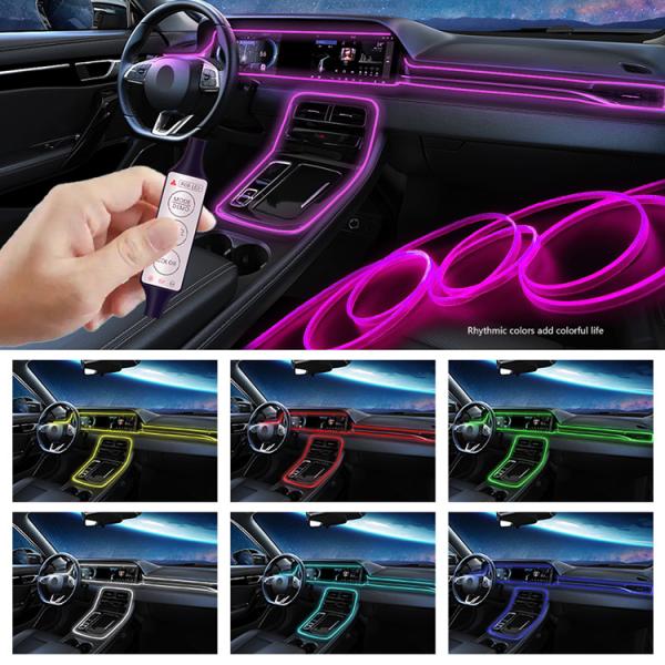 LED Car Interior Decorative Lamps Strips Atmosphere Lamp With Edge Color Cold Light