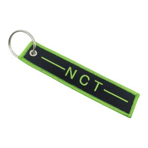 Double Sided Custom Embroidered Keychain High Contrast Embroidered Key Ring For NCT Fans